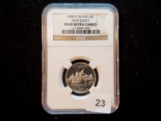 NGC 1999-S Silver Statehood Quarter Proof 69 Ultra Cameo