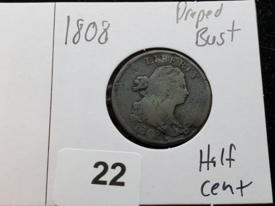 1808 Draped Bust Half Cent