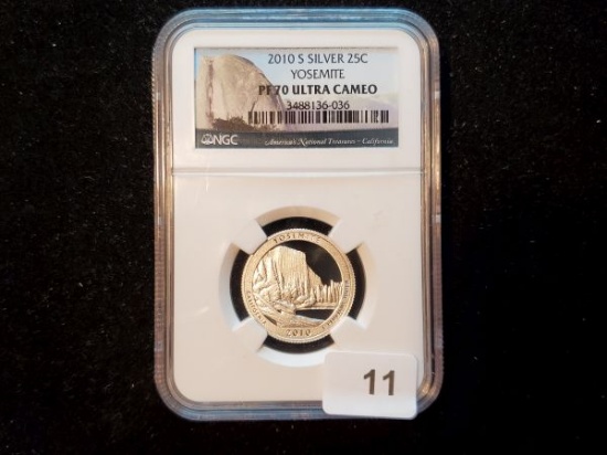 NGC 2010-S SILVER ATB Quarter in Proof 70 Ultra Cameo