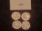 Four BU Canadian nickels