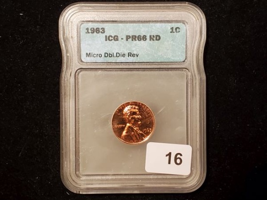 ICG 1963 Cent in Proof 66 RED
