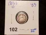 1853-O Seated Liberty Half-Dime