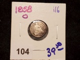 1858-O Seated Liberty Half Dime