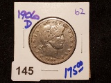 1906-D Barber Half Dollar