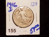 Key Date 1916-D Walking Liberty Half Dollar