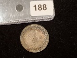 Silver 1899 Turkey 5 kurus