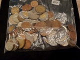 ONE POUND OF FOREIGN COINS