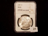 NGC 1889 Morgan Dollar in MS-62