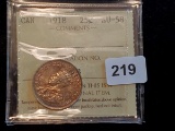 **1918 Canadian quarter graded AU 58!!