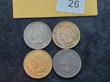 Four Indian Cents