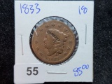 1833 Classic Head Large Cent