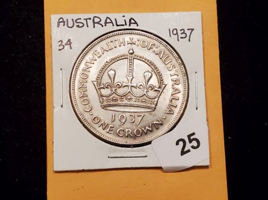 * Better Date better Grade Australia 1937 Silver Crown!