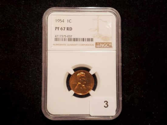 NGC 1954 Wheat Cent in Proof 67 RED