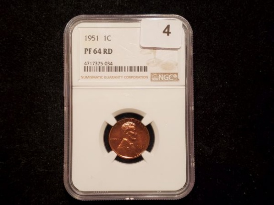 NGC 1951 Wheat Cent Proof 64 RED