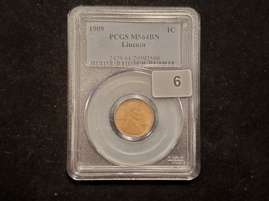 PCGS 1909 Wheat Cent in MS-64 Brown