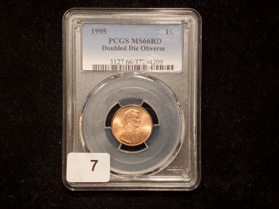 KEY VARIETY!! PCGS 1995 Lincoln Cent DOUBLE DIE OBVERSE!