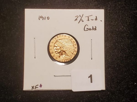 GOLD! 1910 Indian $2.5 Quarter Eagle