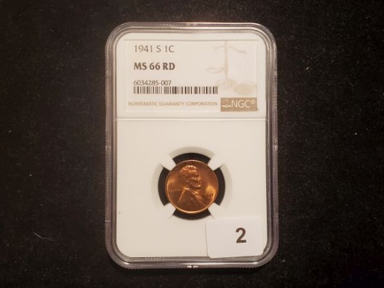 NGC 1941-S Wheat Cent in MS-66 RED