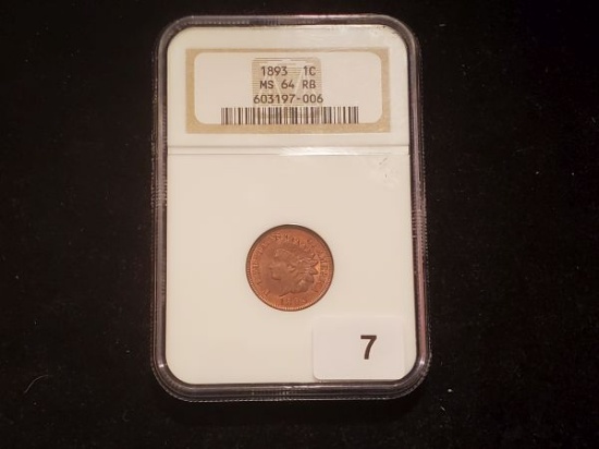 **NICE** NGC 1893 Indian Cent in MS-64 RB