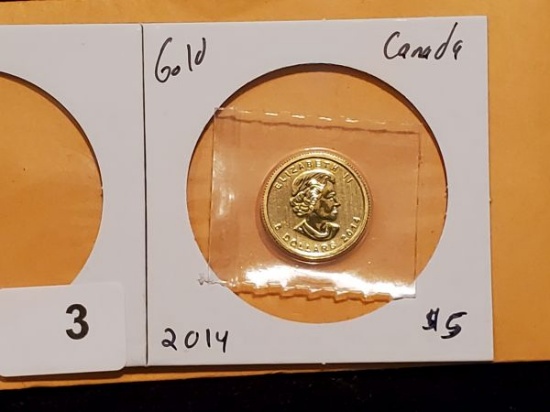 GOLD! Canada 2014 $5 Dollar