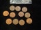 Group of eleven (11) Wheat cents