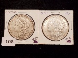 1887-O and 1921 Morgan Dollars