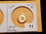 GOLD! 2007 Australia $5 Year of the Pig Colorized Low Mintage
