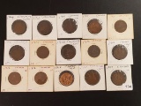 Group of 15 Canadian Large Cents