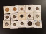 Fifteen world traveling coins