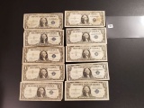 Ten Silver Certificates from 1935 and 1957