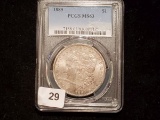 PCGS 1889 Morgan Dollar in MS-63