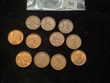 Group of eleven (11) Wheat cents