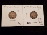 1901 and 1914 Barber Dimes
