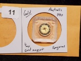 GOLD! Perth Mint 1990 Australia 1/20 Gold Nugget