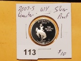 2007-S SILVER Statehood Quarter in Proof Deep Cameo