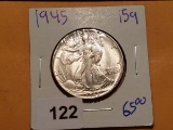 Better Looking 1945 Walking Liberty Half Dollar