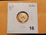 GOLD! Nice 1861 Type 3 Civil War One Dollar