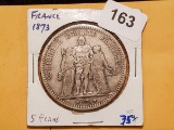Big ole Silver 1873 France 5 francs