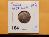 Nice little 1834 Mexico silver half reale