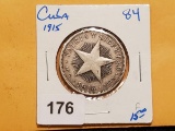 Silver Cuba 1915 cuarenta centavos