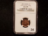 NGC 2011 Canada 1 cent in MS-66 RED