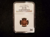 NGC 2011 Canada 1 cent in MS-67 RED