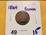 1864 Bronze Indian cent