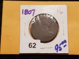 Old 1807 Draped Bust Large Cent