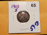 Nice, mid-grade 1915-S Wheat cent