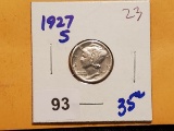 1927-S Mercury Dime