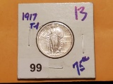 Very cool 1917 Type 1 Standing Liberty Quarter