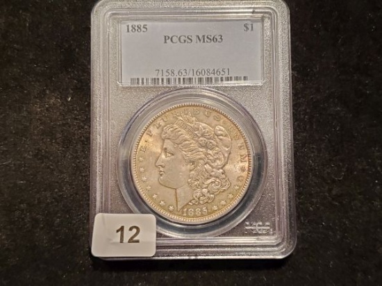 PCGS 1885 Morgan Dollar in MS-63