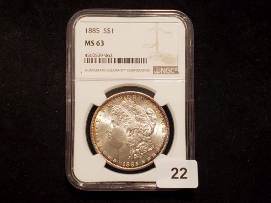 NGC 1885 Morgan Dollar in MS-63