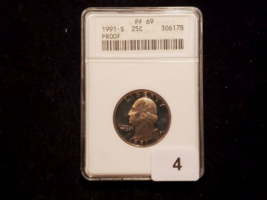 ANACS 1991-S Proof 69 Washington Quarter